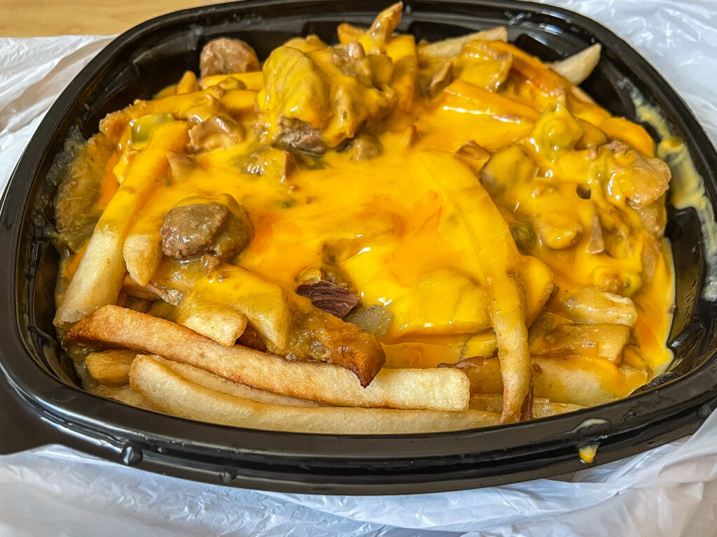 Chili Verde Fries With Cheese
