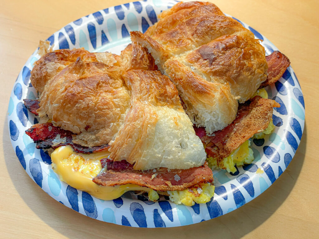 Croissant Sandwich for Breakfast