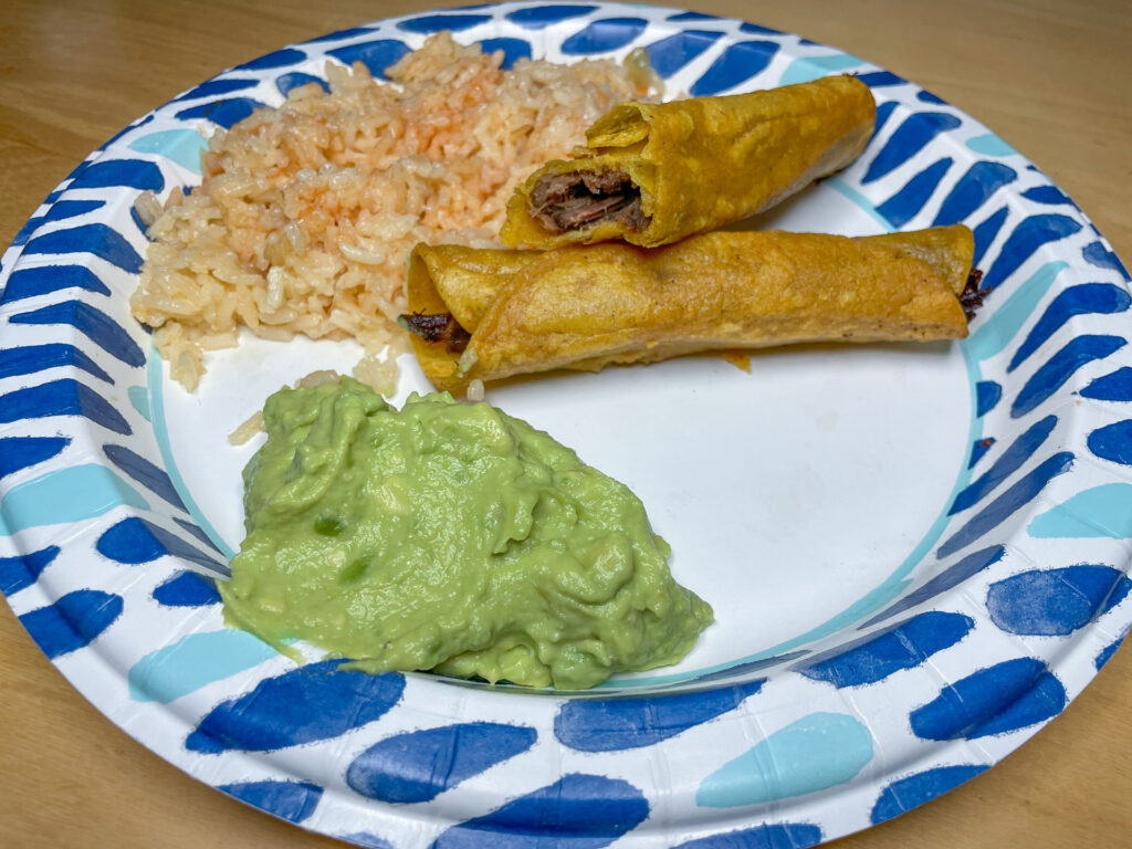 Beef Taquitos with Rice