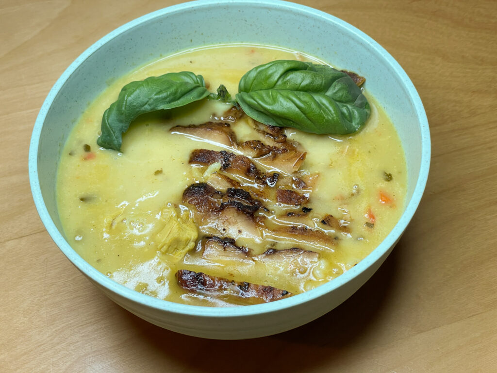 Yellow Curry with Grilled Chicken Breast
