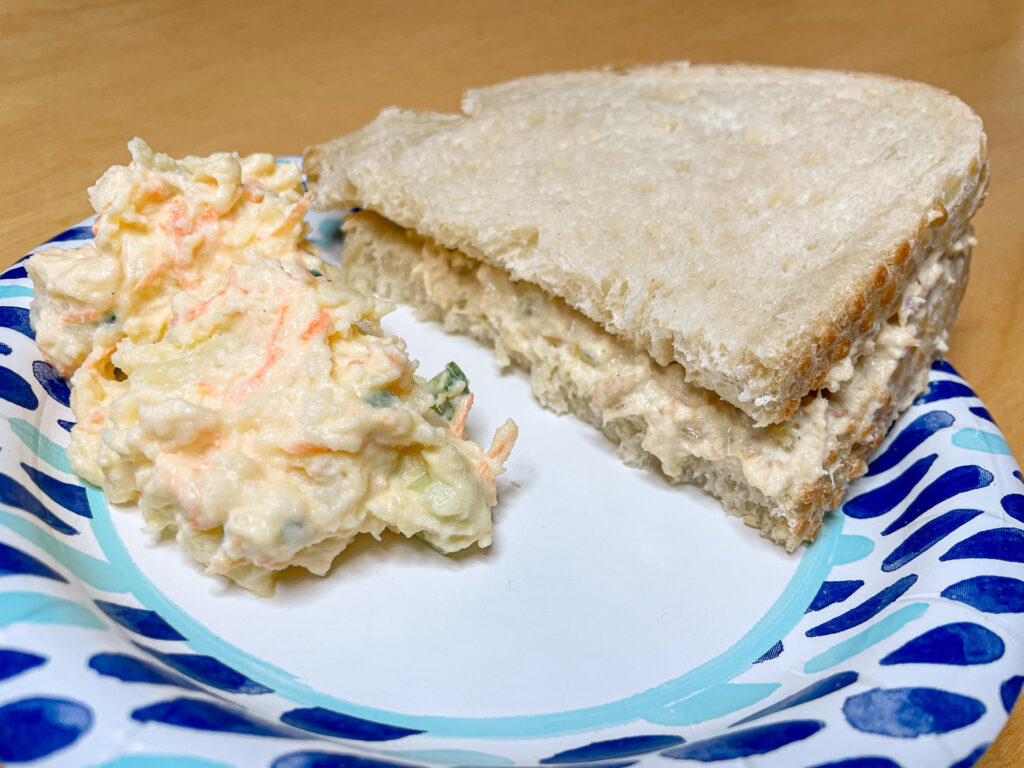 Tuna Sandwich and Potato Salad