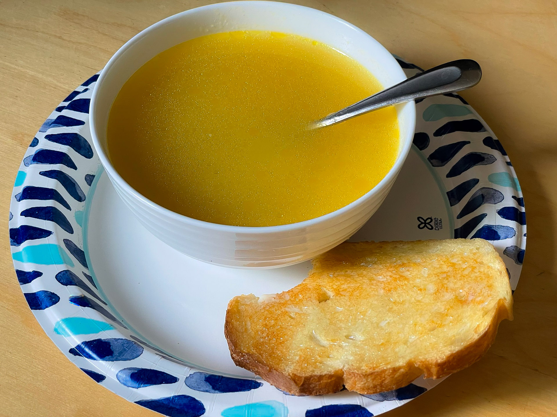 Chicken Broth & Buttered Toast