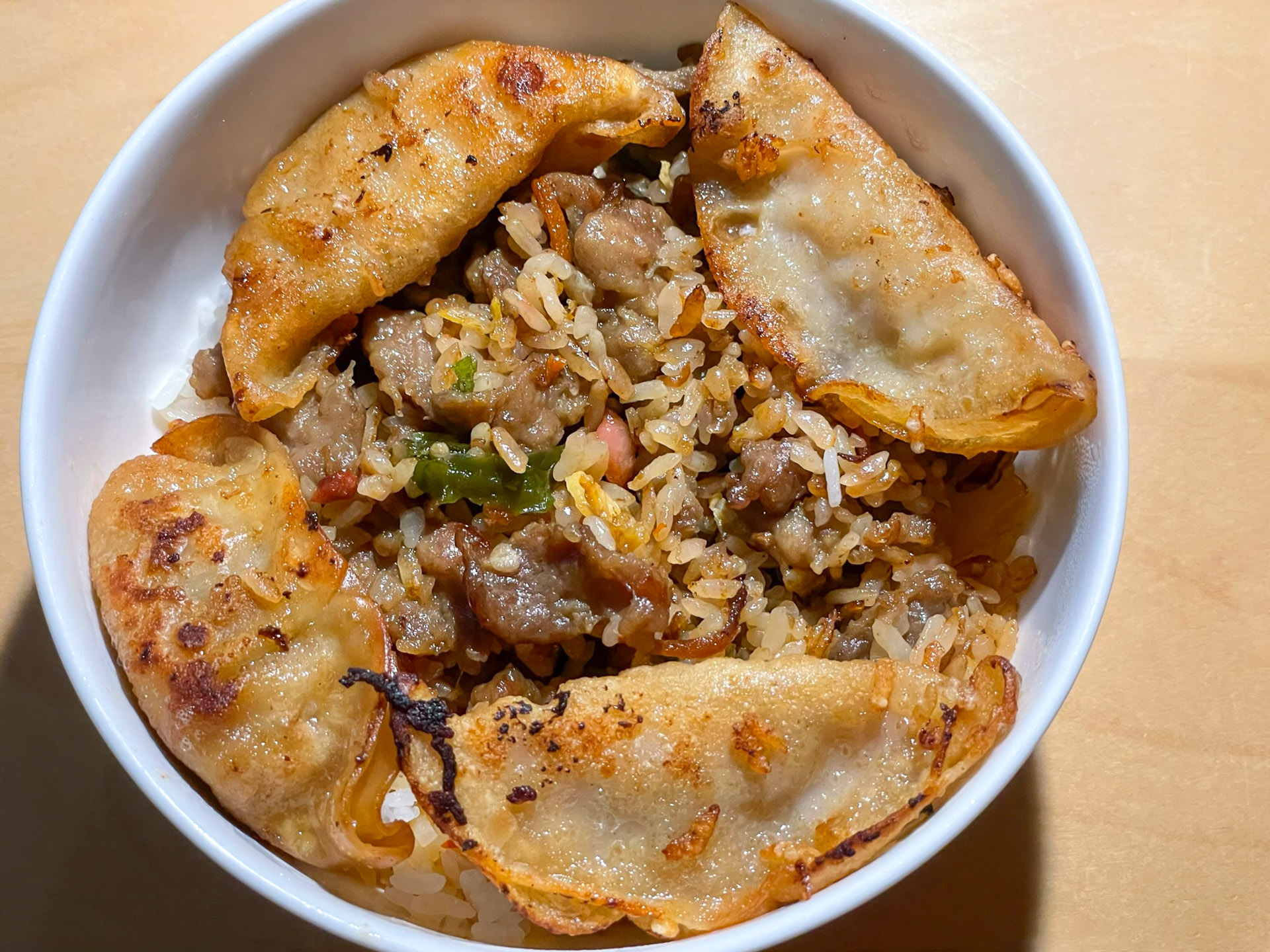 Beef Fried Rice and Dumplings