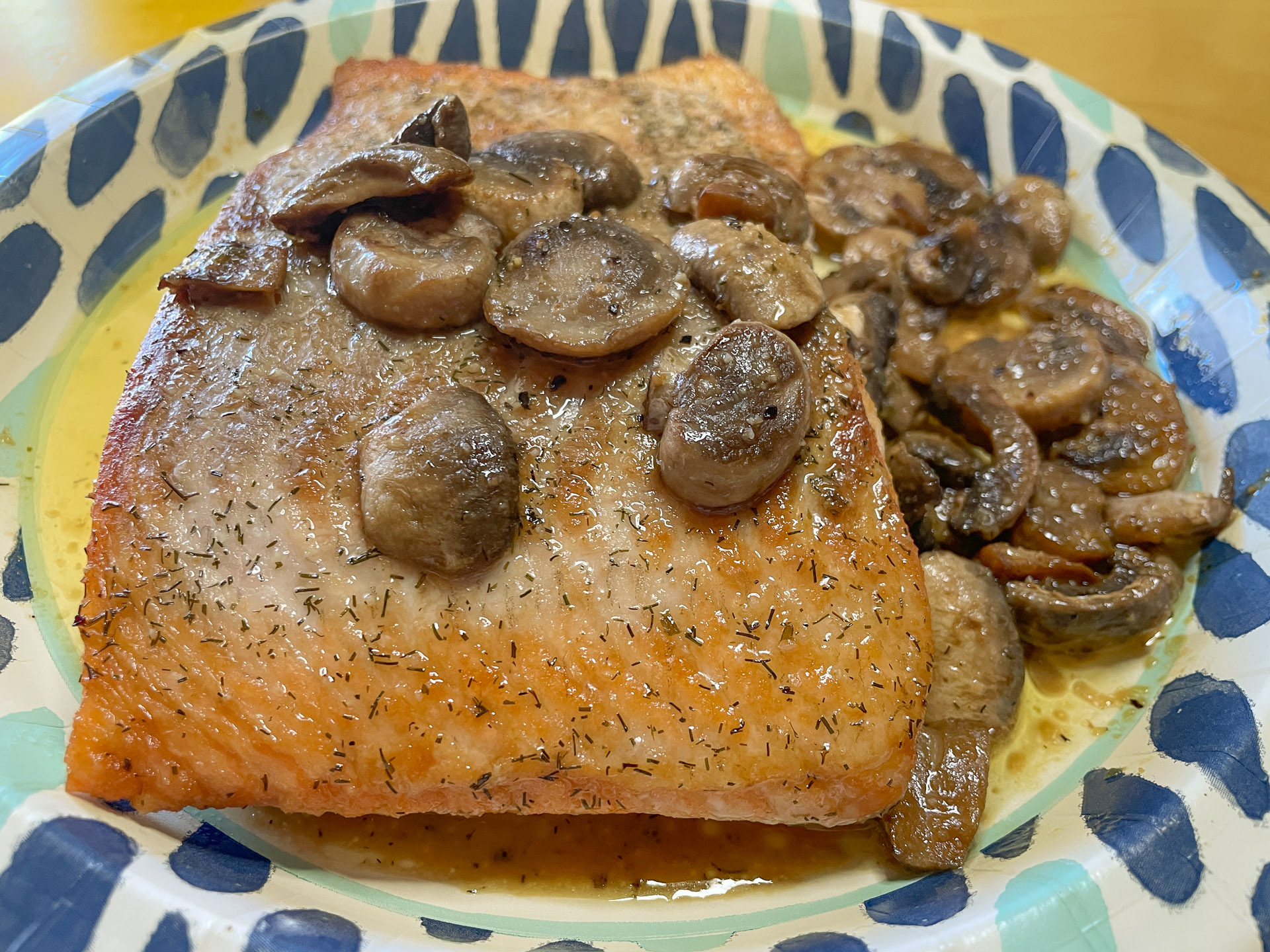 Salmon with Mushrooms