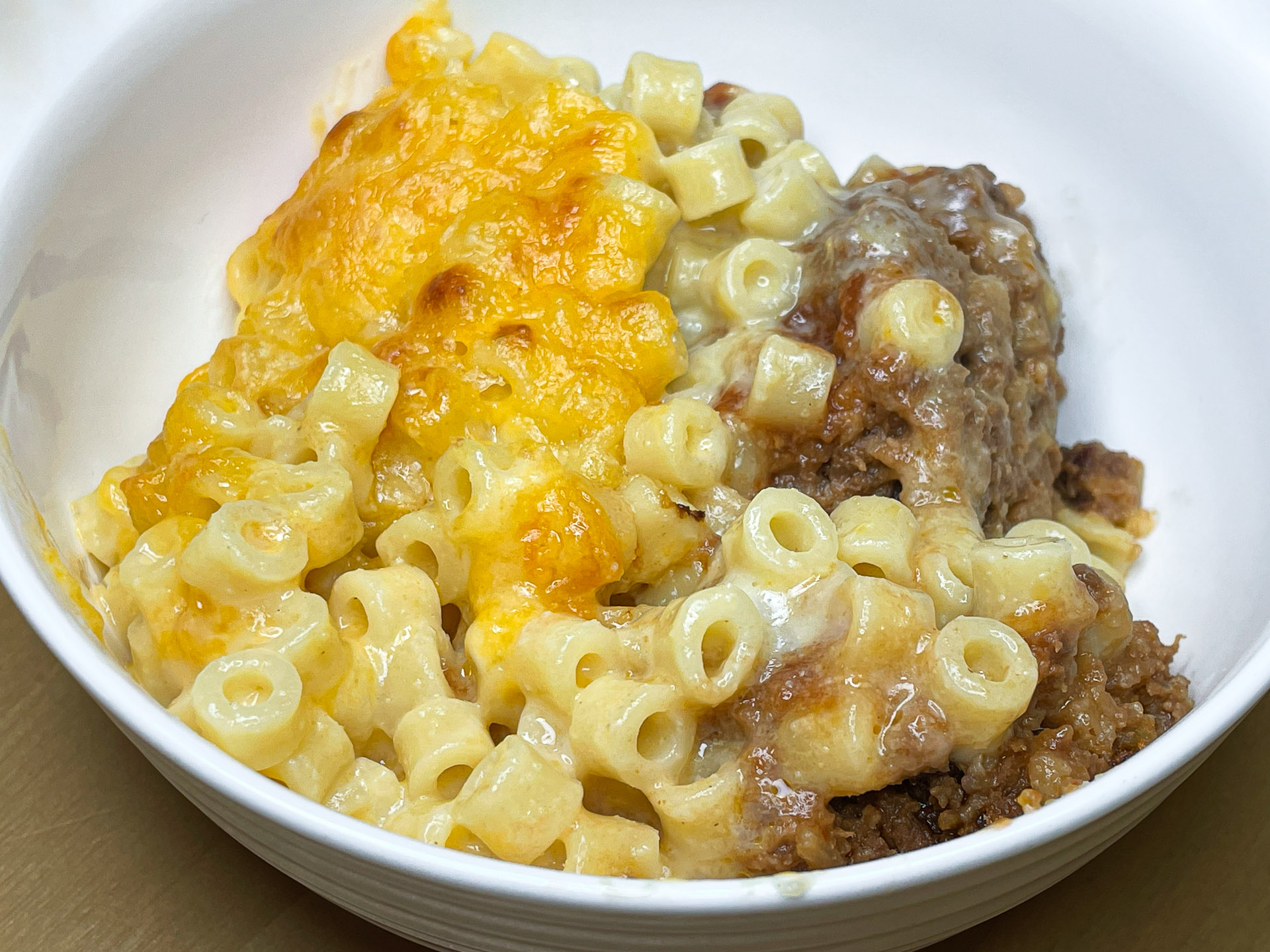 Meatloaf Mac & Cheese Casserole