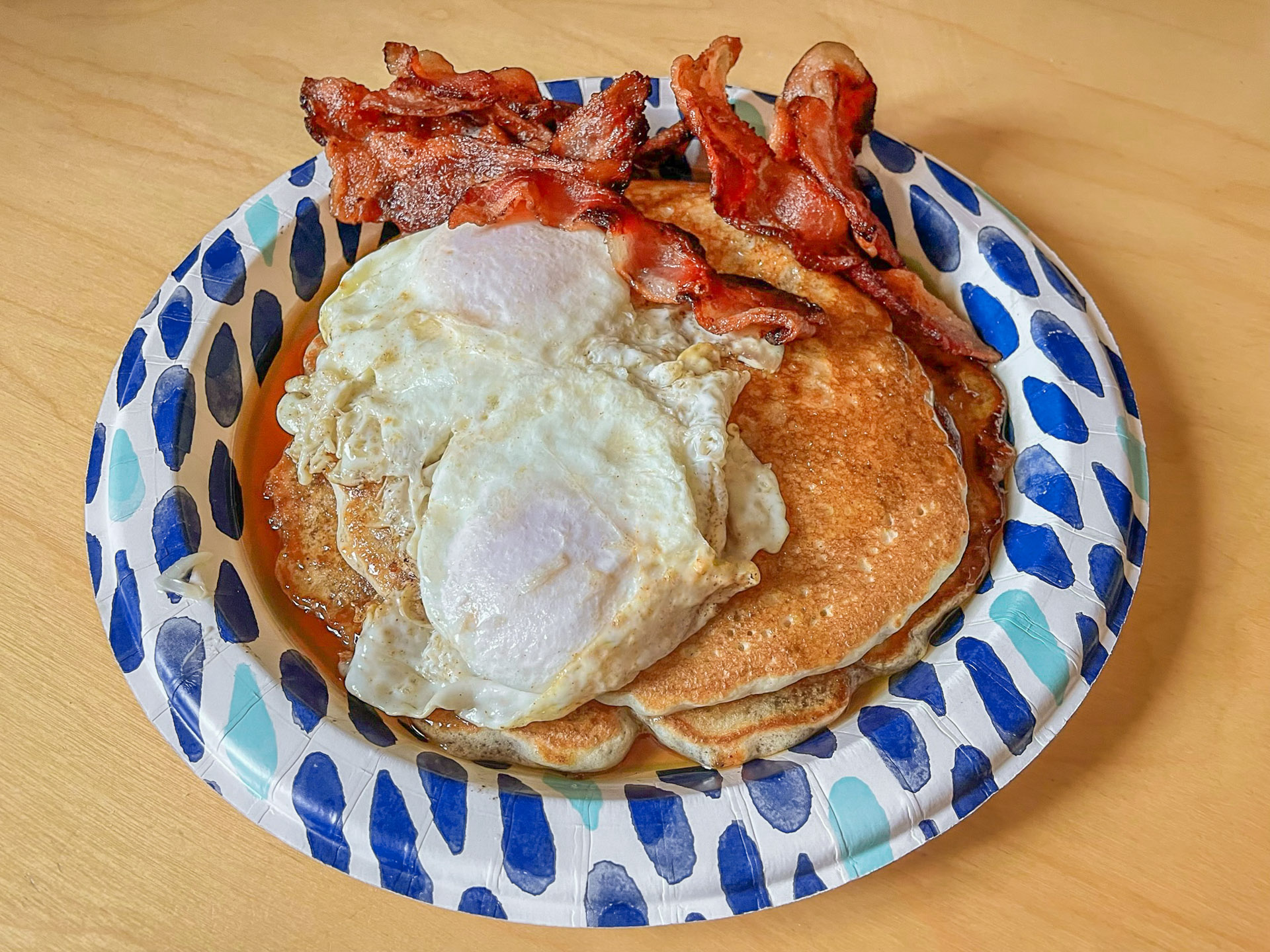 Pancakes Bacon and Eggs