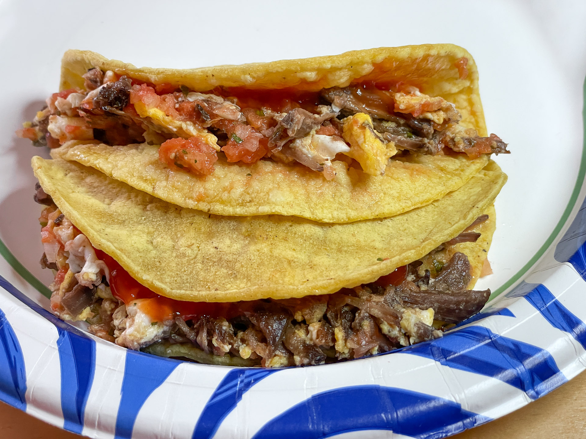 Shredded Beef Breakfast Tacos