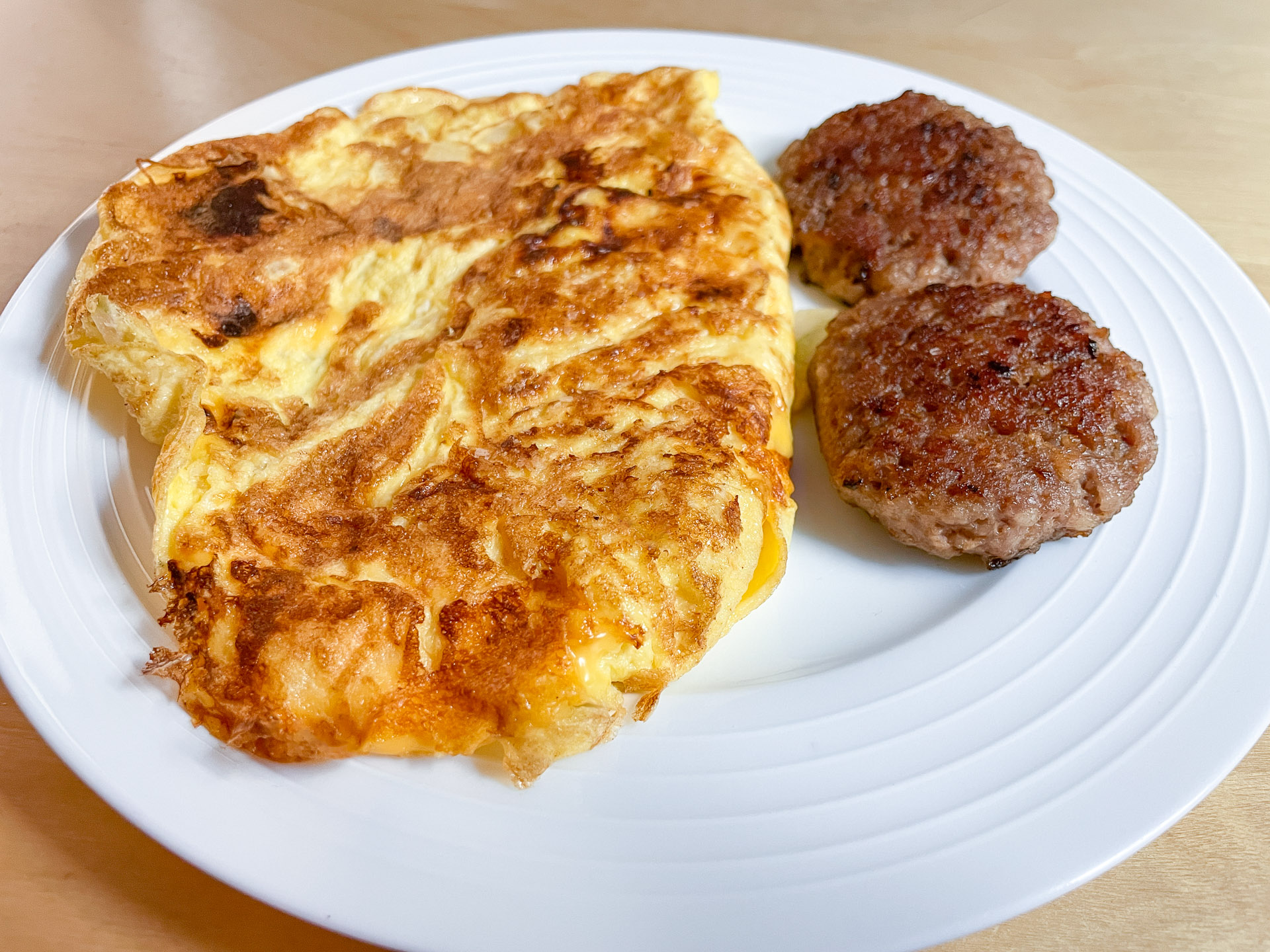 Eggs and Two Sausage Patties