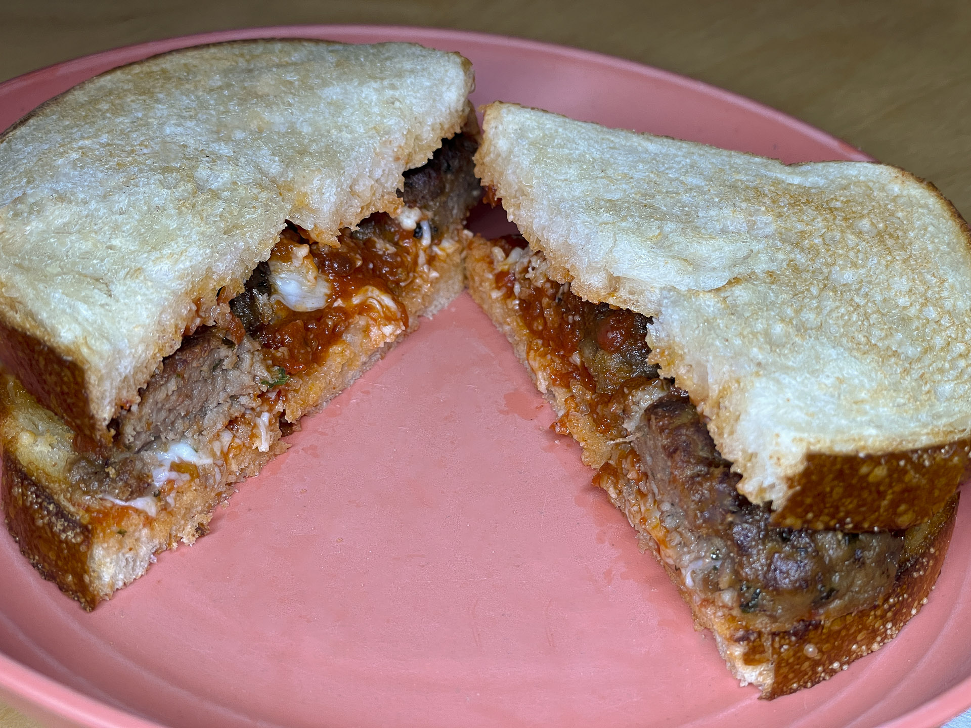 Sliced Meatball Sandwich