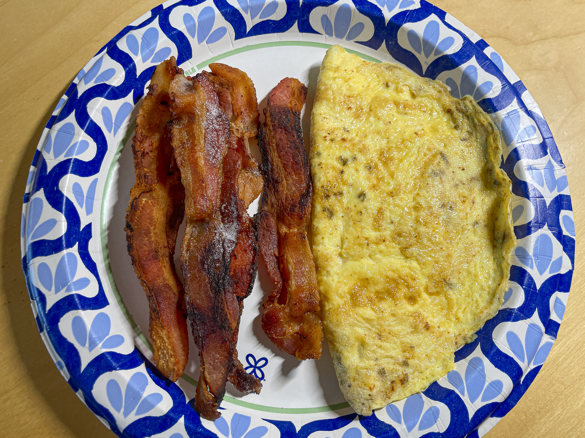 Crisp Bacon & Herb Omelette