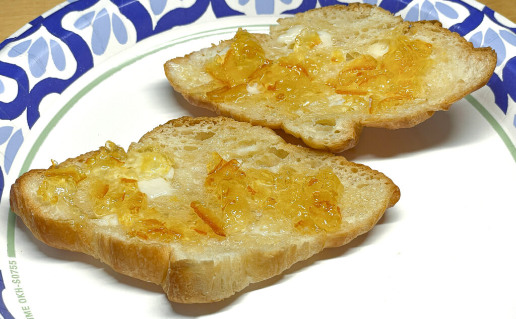 Orange Marmalade on Buttered Toast