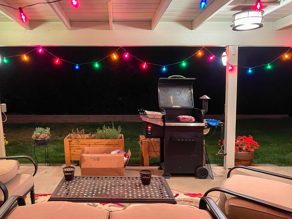 Pork butt on the smoker