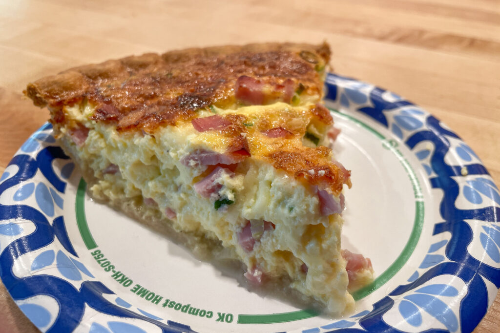 Ham, Cheese, and Green Onion Quiche