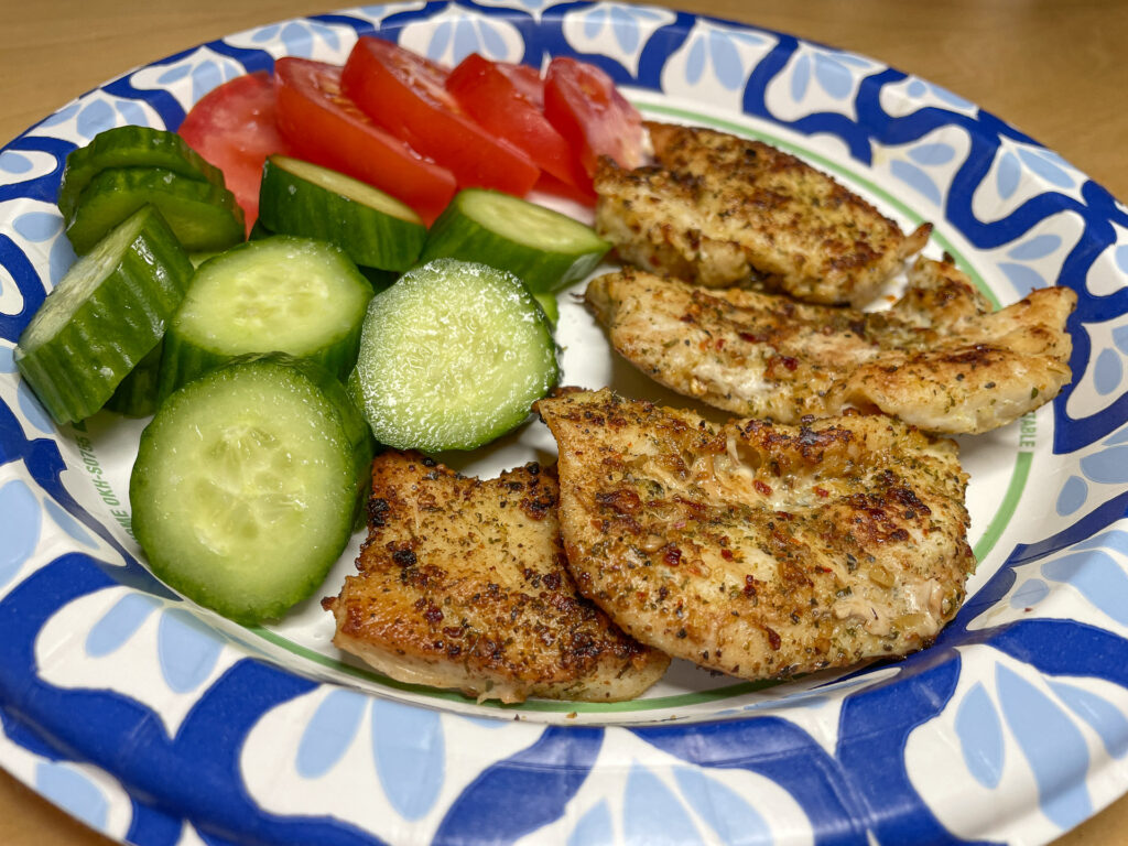 Air Fryer Chicken w/Fresh Veggies