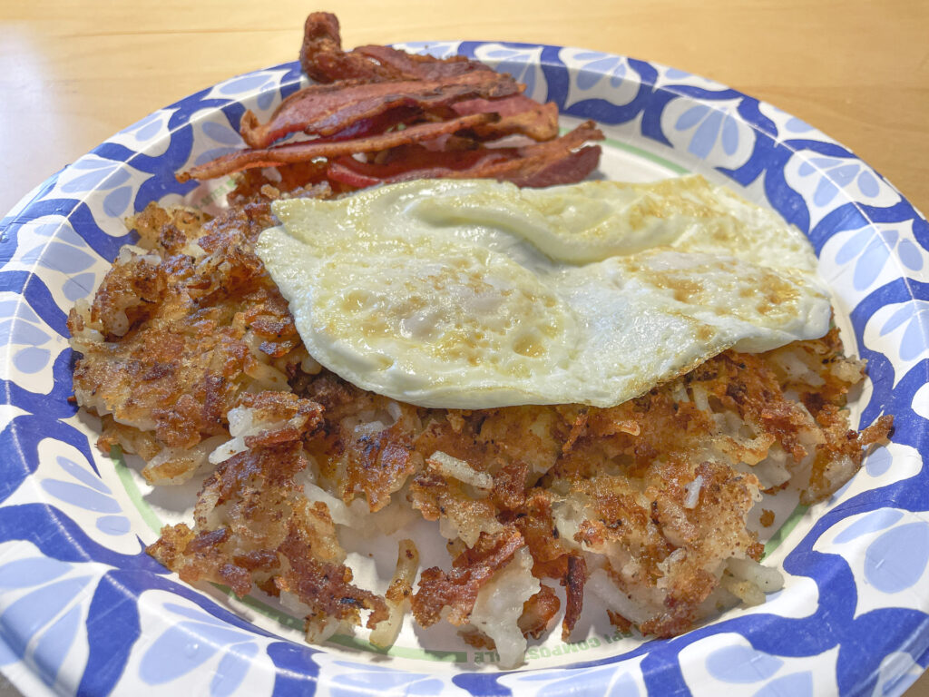 Bacon, Eggs, and Hash Browns