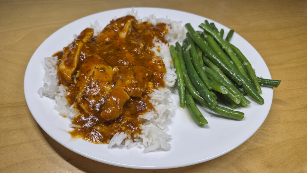 Chicken, Green Beans, Rice