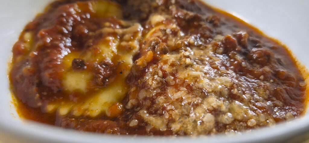 Ravioli with Meat Sauce