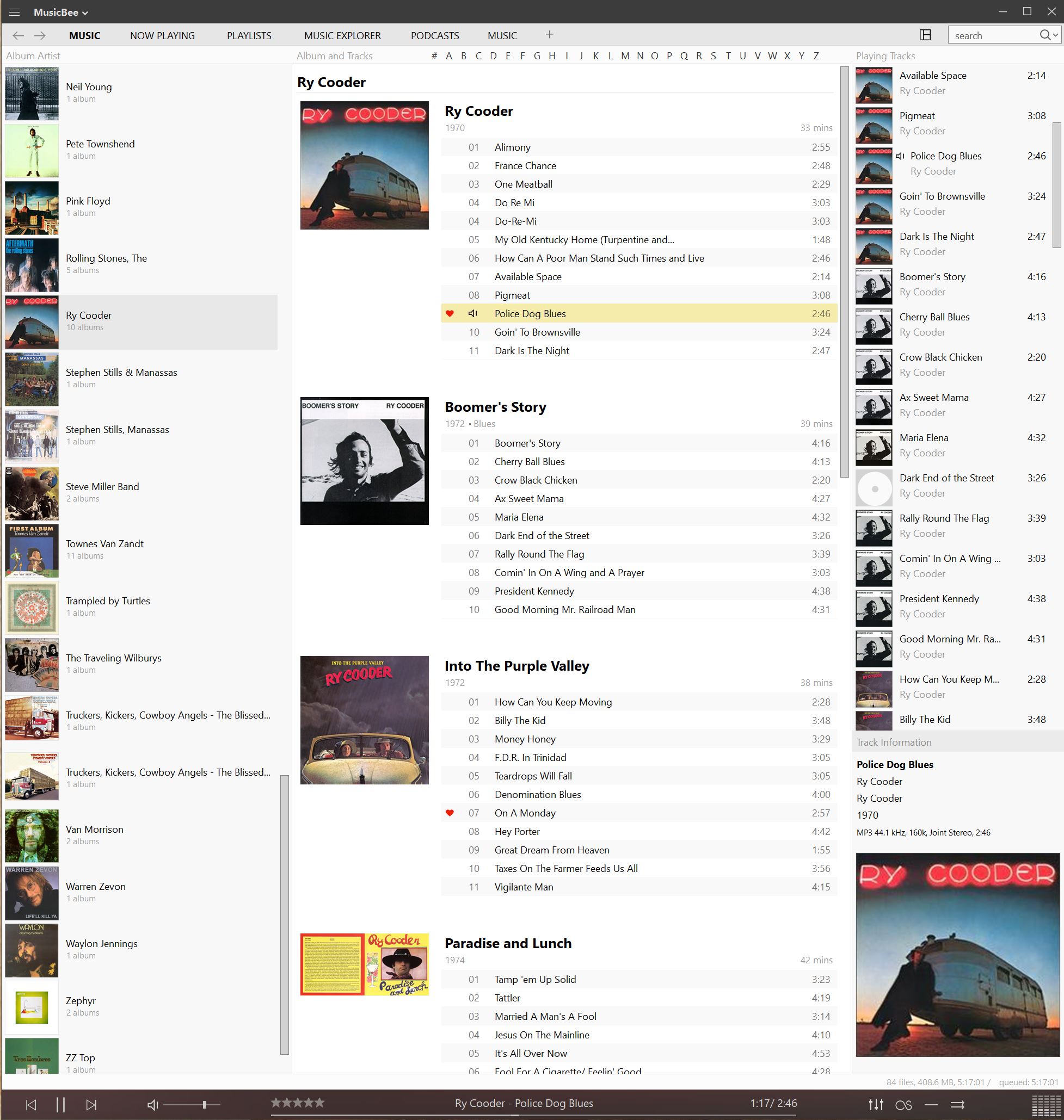 Music Bee - Ry Cooder Tunes