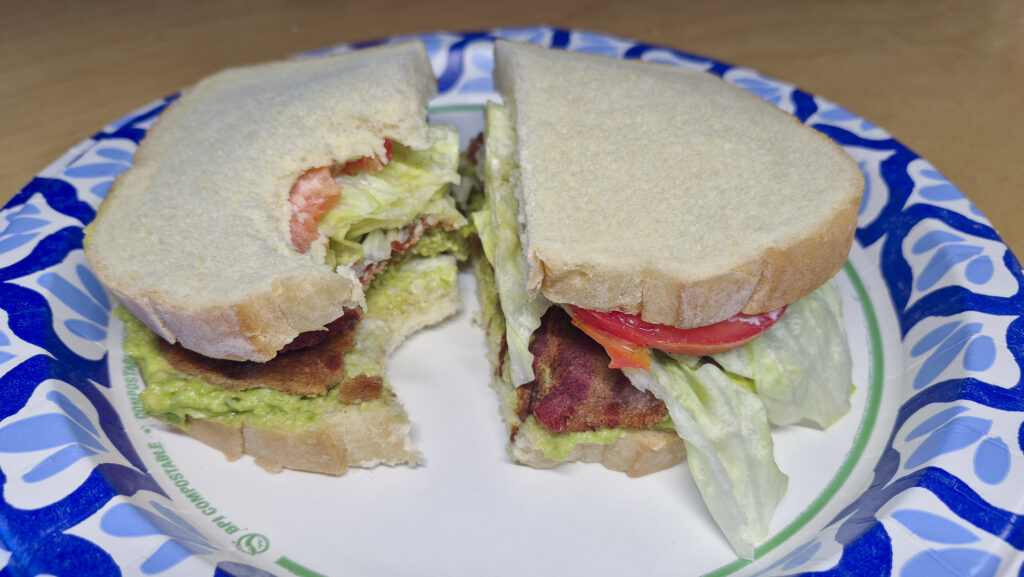 Bacon, Lettuce, Tomato, and Avocado Sandwich